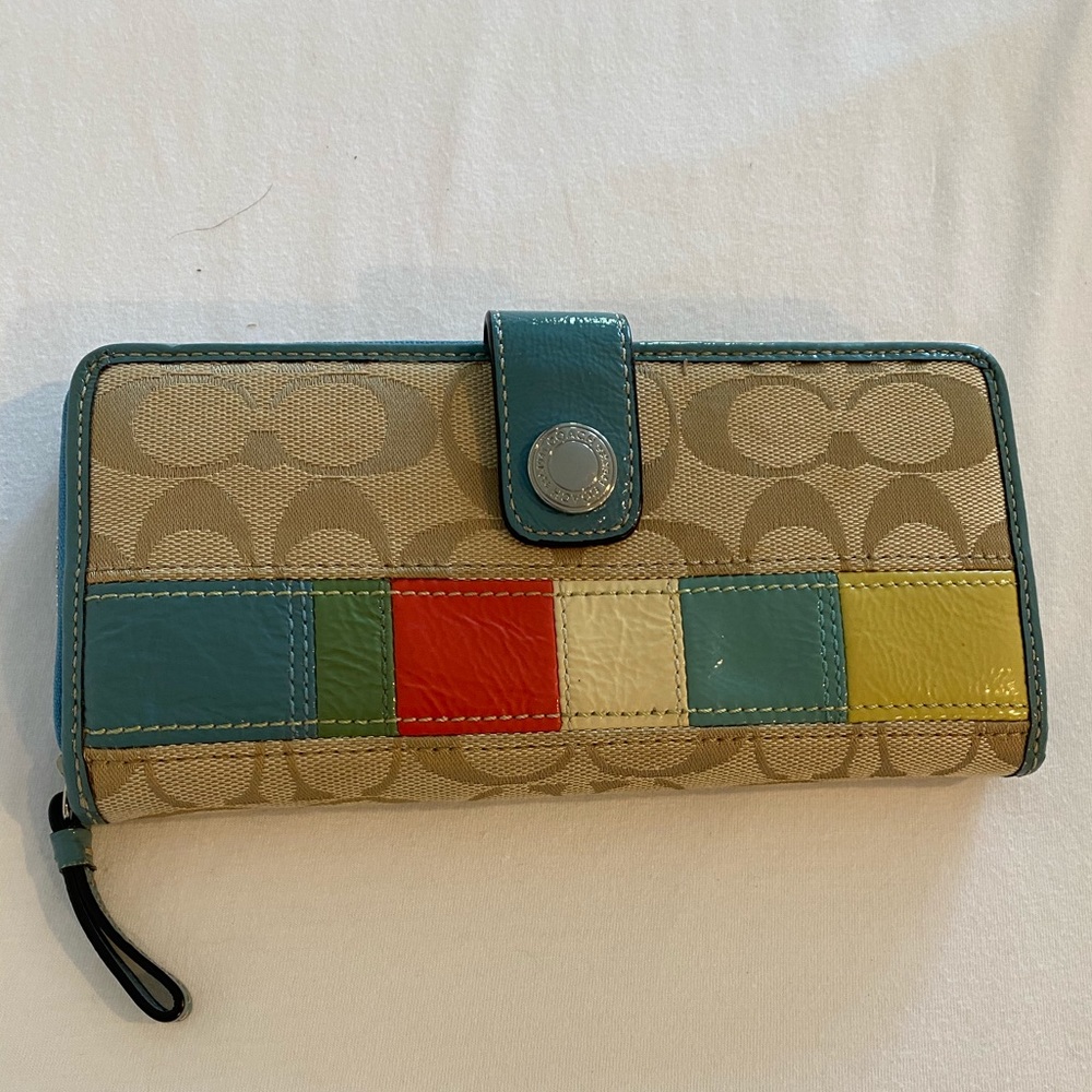 Coach Multicolor Patent Leather Wallet